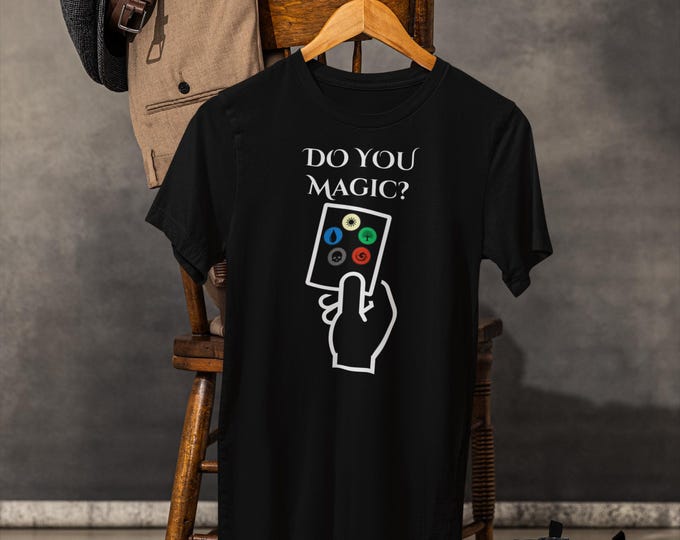 Magic Shirt "Do You Magic?" | Five-Mana Symbol Tee | Tabletop Game Shirt | Perfect for MTG, Dungeon Masters, and Tabletop Gamers