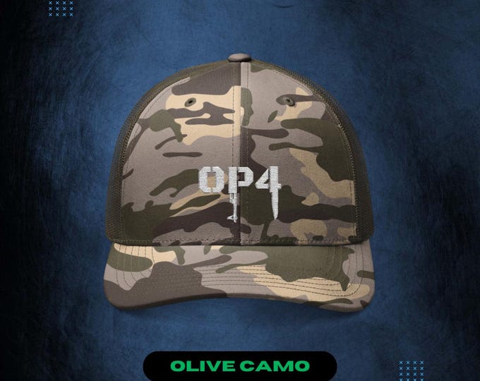 Official Op4 Gaming Camouflage Trucker Hat Embroidered
