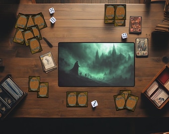 MTG Death Playmat | Custom Magic the Gathering Black Desk Mat | TCG Trading Card Game Mat