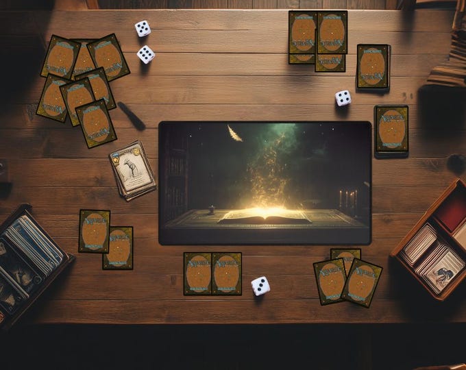 White Magic Devotion Playmat | Fantasy Spellcaster Table | MTG & TCG Mat