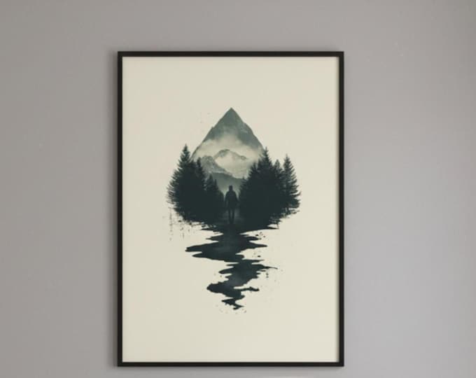 Lone Adventurer Poster | Gaming Room Wall Art Print