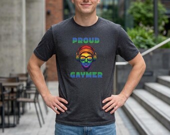 Proud Gaymer Rainbow Gamer Pride T-Shirt