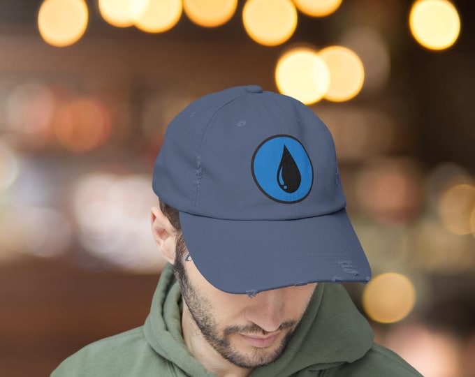Blue Mana MTG Hat | Distressed Cap | MTG Hat | Multiple Colors Available | Tabletop Game Hat