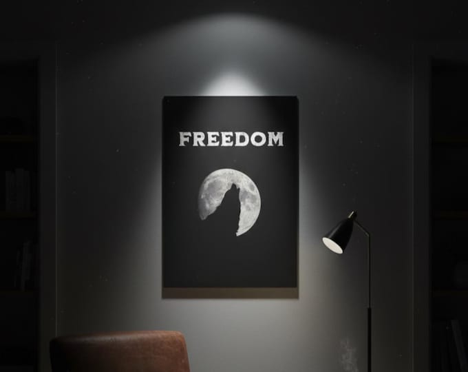 Freedom Howling Wolf Moon Poster