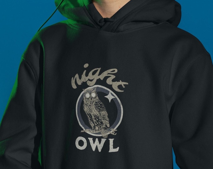 Night Owl Hoodie - Vintage Gamer Late Night Grind sweater
