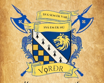 Custom Family Coat of Arms Design: Heraldic Crest & Blazon (Digital Download)