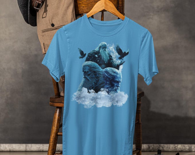 Monochrome Blue Wizard Mana Devotion Tee | Magic Wizard Shirt | Perfect for MTG, Dungeon Masters, and Tabletop Gamers