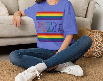 Pride Stripes Rainbow LGBTQ T-Shirt
