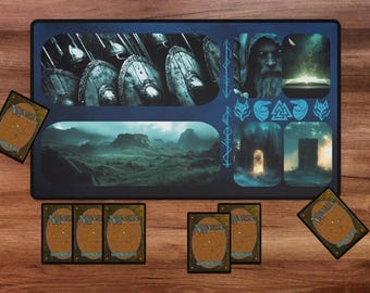 Fully Customizable MTG Playmat | Personalized Magic The Gathering Desk Mat with Custom Zones