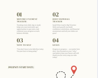 Debt Payoff Tracker Printable | Debt Snowball Worksheet | Financial Freedom Planner PDF