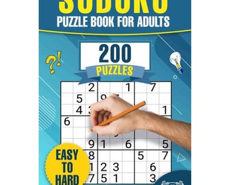 Printable Sudoku Puzzle Book | 200 Easy to Hard Puzzles (Digital Download)