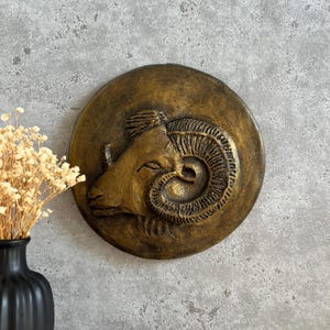 Aries zodiac sign wall art, Aries  3D gold home decor, stylish wall hanging artwork, personal horoscope symbol, original gift