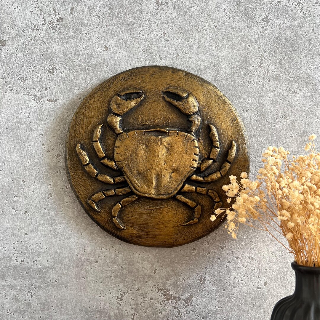 Cancer Zodiac Sign Wall Art, Cancer 3D Gold Home Decor, Stylish Wall ...