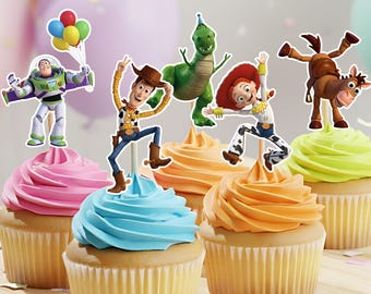 Toy Story Cupcake Toppers: Kids Birthday Party Decor (Instant Download)