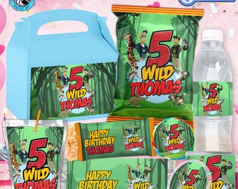 Pacchetto per la festa di compleanno di Wild Kratts: decorazioni personalizzate (file digitale)