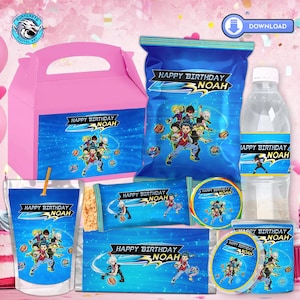 Beyblade Birthday Party for Boy Digital Download, Beyblade Party Bundle Decor Printable File, Custom Birthday Decorations Pack