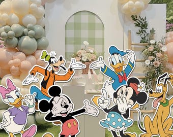 Mickey and Friends Party Cutouts: Disney Theme Decor (Digital Download)