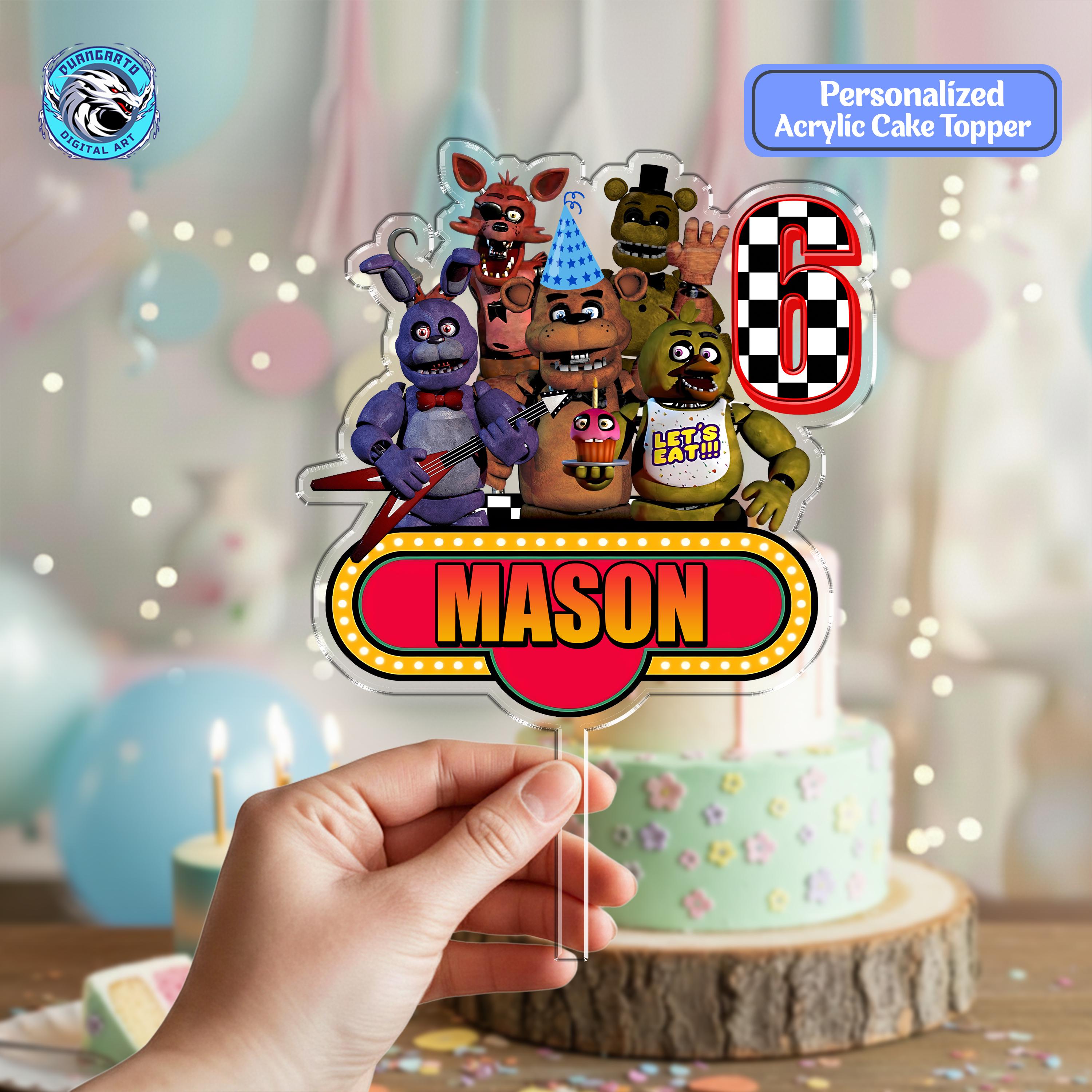 Lots De 8 Centres De Table Five Nights At Freddy's - Déco Fête Halloween Nid D'abeille