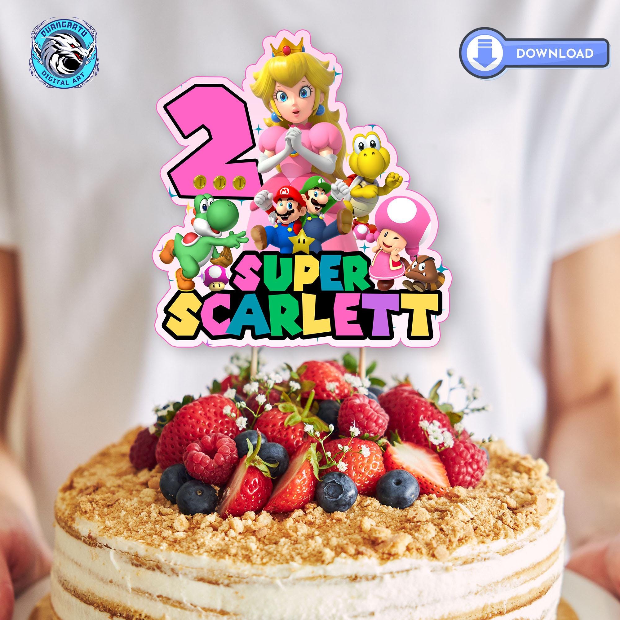 Printable Princess Peach Cake Topper, Custom Princess Birthday Decor ...