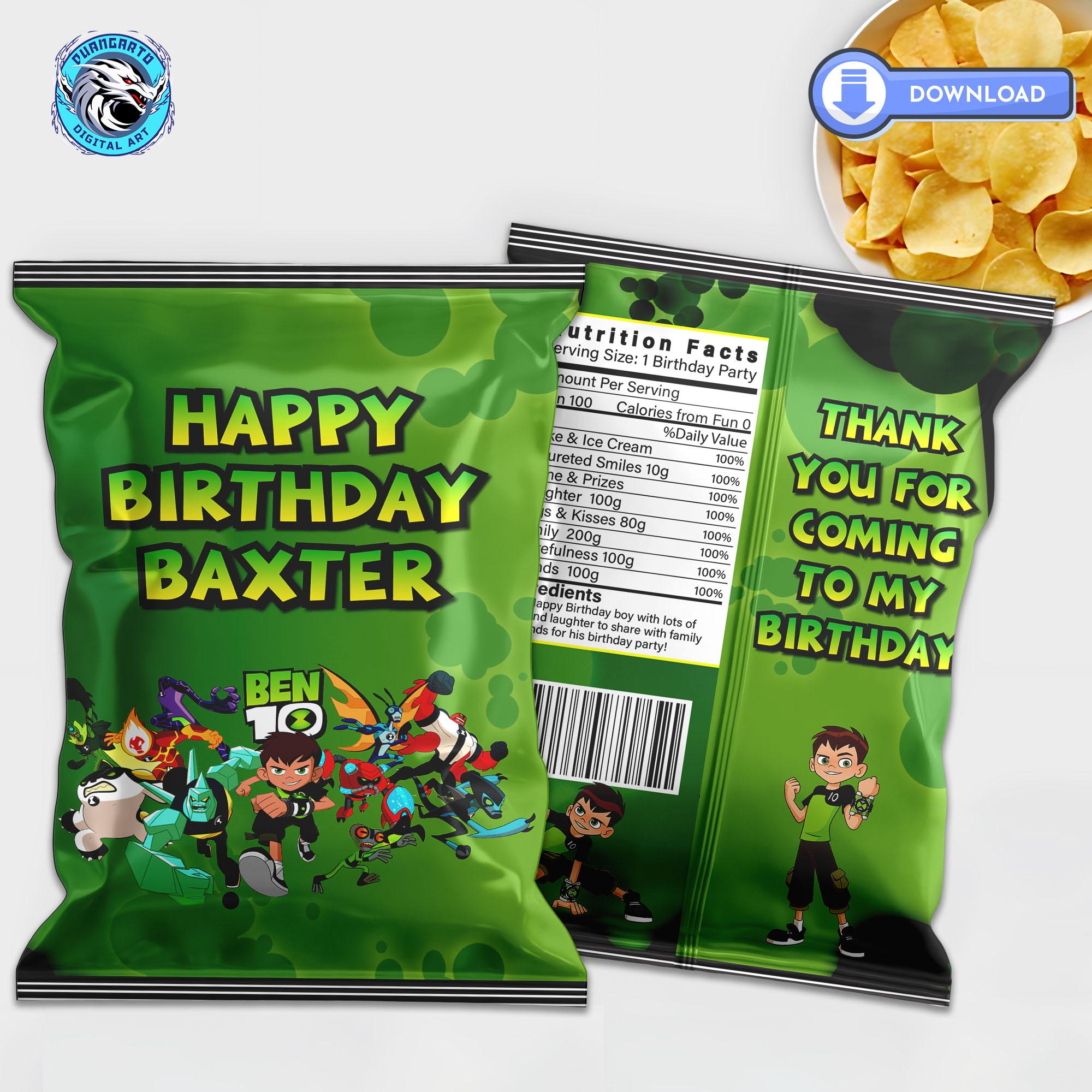 Ben10 Chip Bags - Etsy, image size:2000x2000