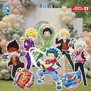 Beyblade Birthday Party Cutout Set (Digital Download)