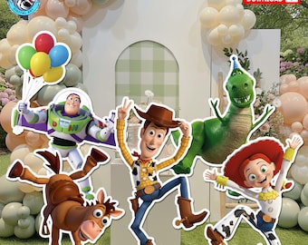 Toy Story Birthday Cutouts: Woody and Buzz Decor (Instant Download)