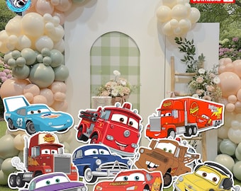 Set de recortes de la película Cars: Decoraciones para fiesta de cumpleaños (Descarga digital)