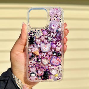 パープルチャームデコケース ୨ৎ