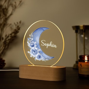 Baby Girl Gift,Personalized Night Light for Kids,Custom Night Light,Infant Gift, Personalized Lamp,Name Night Light,Moon Lamp,Toddler Lamp