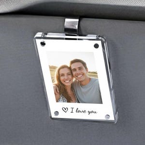 Personalized Car Visor Picture Clip, Valentine's Day Gift