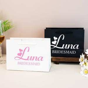 Personalised Bridesmaid Gift Bag - Birthday Gift Bag - Bridesmaid Bag - Maid Of Honour - Gift Bag - Thank You Bags - Bride Gift bag -Wedding