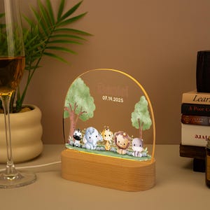 Personalized Lion Baby Night Light for Boy - Animal Night Lamp -Lion baby Night Light - Baby Shower Gift - Birthday Gift - Baptism Gifts