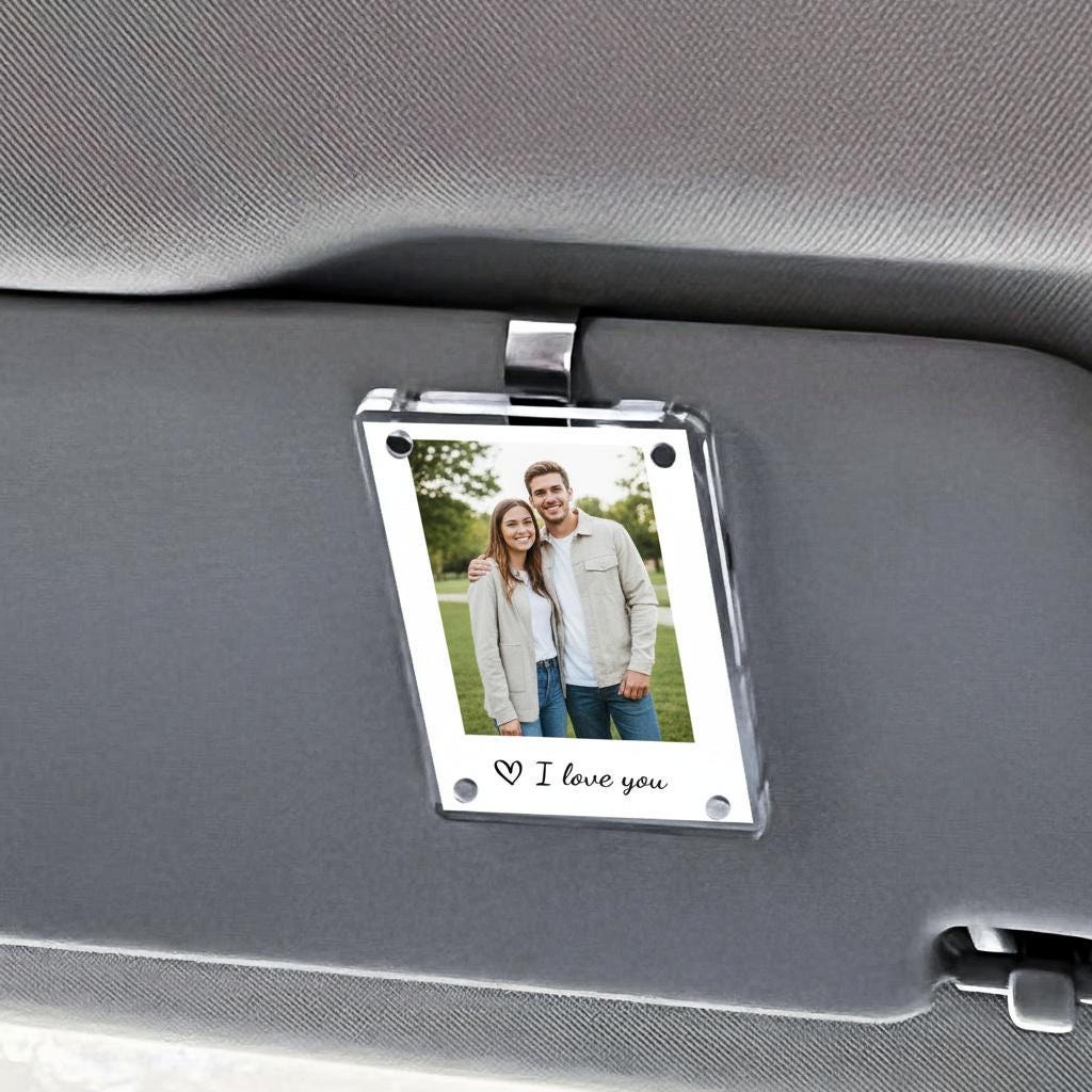 Clip photo carré pour aérateur de voiture : décoration de voiture acrylique personnalisée - France Clip photo carré pour aérateur de voiture : décoration de voiture acrylique personnalisée - France
