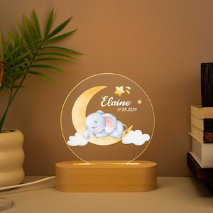 Personalized Lion Baby Night Light for Boy - Animal Night Lamp -Lion baby Night Light - Baby Shower Gift - Birthday Gift - Baptism Gifts