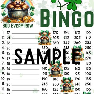 300 Wta Bingo Board