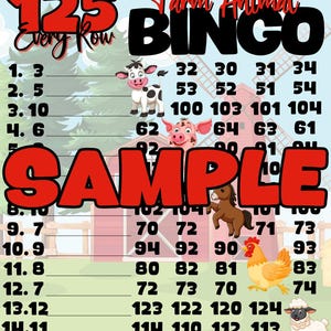 Tablero de bingo 125 Wta