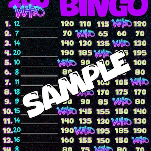 200 Wta Bingo Board