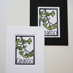 Ginkgo Block Print Original FREE SHIPPING image 2