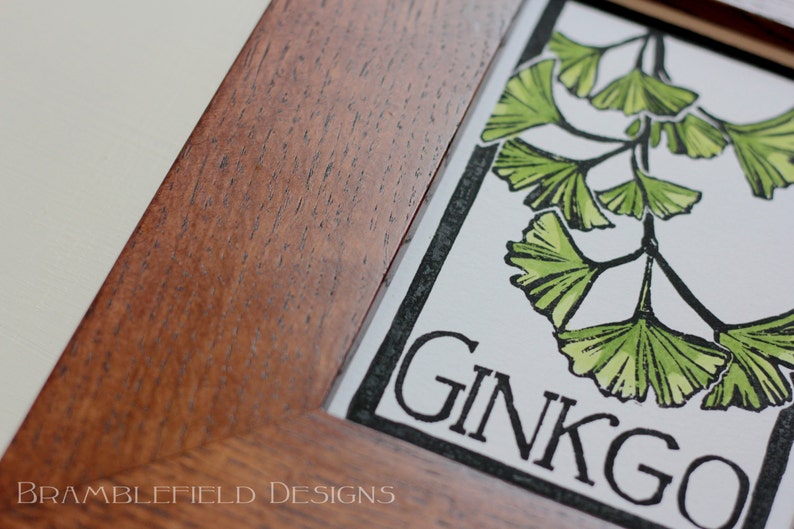 Ginkgo Block Print Original GRATUIT SHIPPING image 4