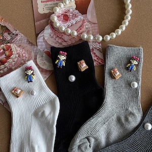 1 Pairs Cute Cartoon Acrylic Women's Children’s Baby Student Heel Socks