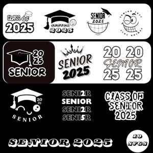Senior 2025 PNG, Retro Graduation PNG, Sublimation Design, Digital Download Png, Class of 2025 png, High school Senior Shirt Design