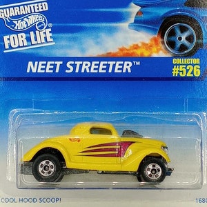 1997 Retro Diecast Hot Wheels Collector #526 NEET STREETER Yellow w/BW Spoke Wheels
