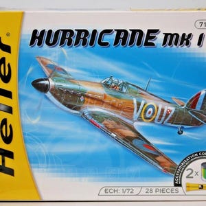 Heller Hurricane Mk 1 WW2 British Warplane 1:72 Scale Model Kit