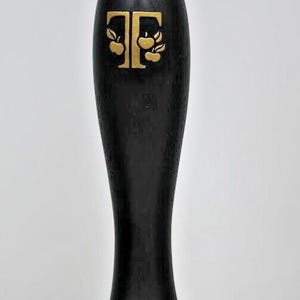 All Black Wooden Cidery Tap handle Brass Knob on the top Tap Handle