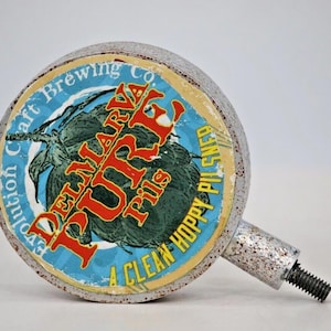 Craft Brew Evolution Delmarv Purf Pils Clean Hoppy Metal Circle Beer Tap Handle
