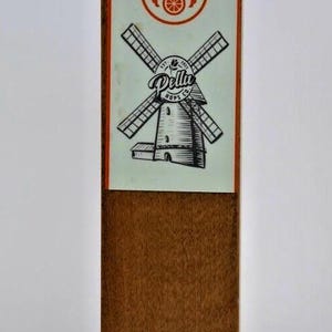 Pella Hops Co. Blood Oranje Wheat Wooden Rectanglular Beer Tap Handle