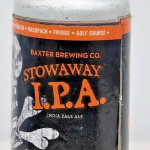 Baxter Brewing Company Stowaway IPA Beer Can Tap Handle Bar