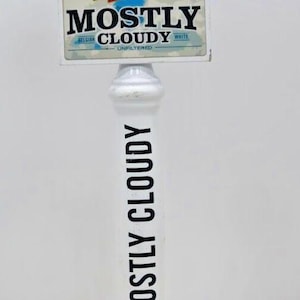 ORIGINAL Vintage Long Trail Mostly Cloudy Beer Keg Tap Handle