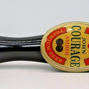 English Pub Style John Courage Amber Beer Tap Handle