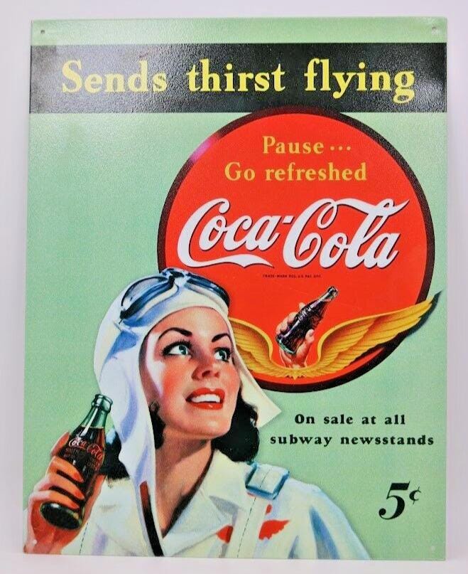 コカ・コーラ レトロデザイン ポスター 両面（Coca-Cola） コカコーラ